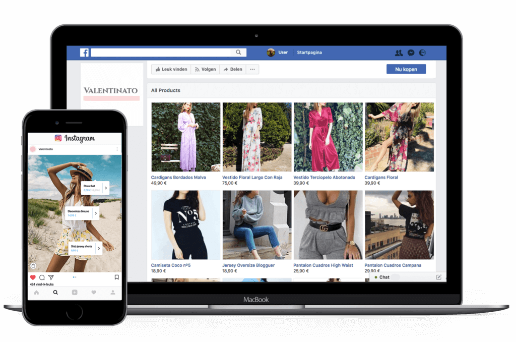 Facebook shopping verbinden met een webshop